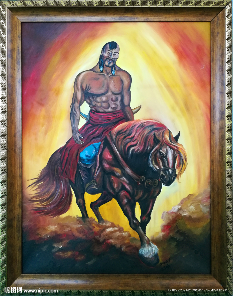 骑马的蒙古人