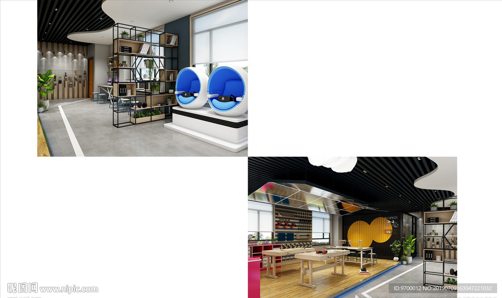 創客空間 工業風吊頂 vr