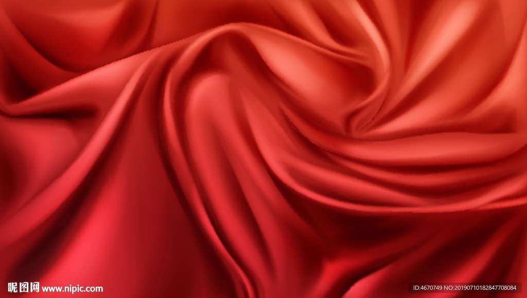 红色丝绸背景 奢华珠宝广告背景