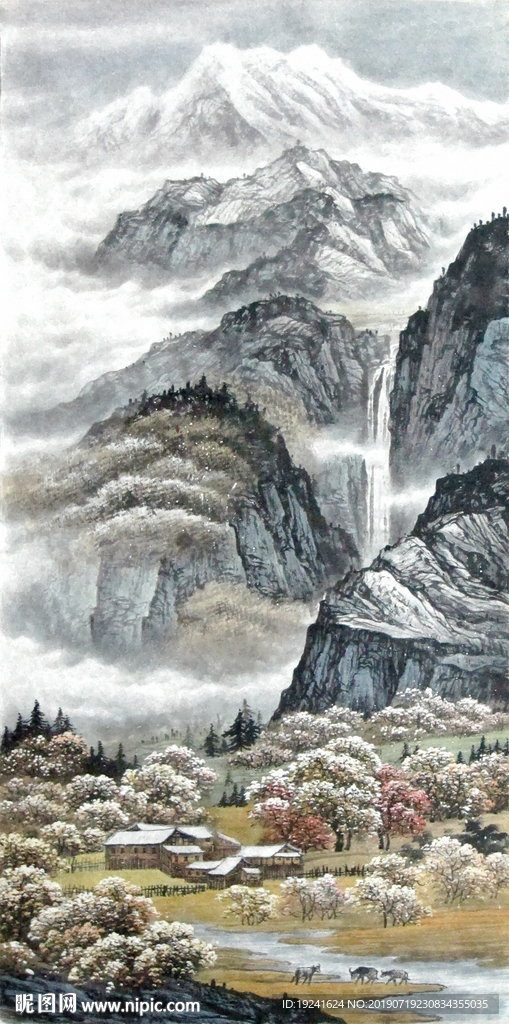 中式风 山水油画