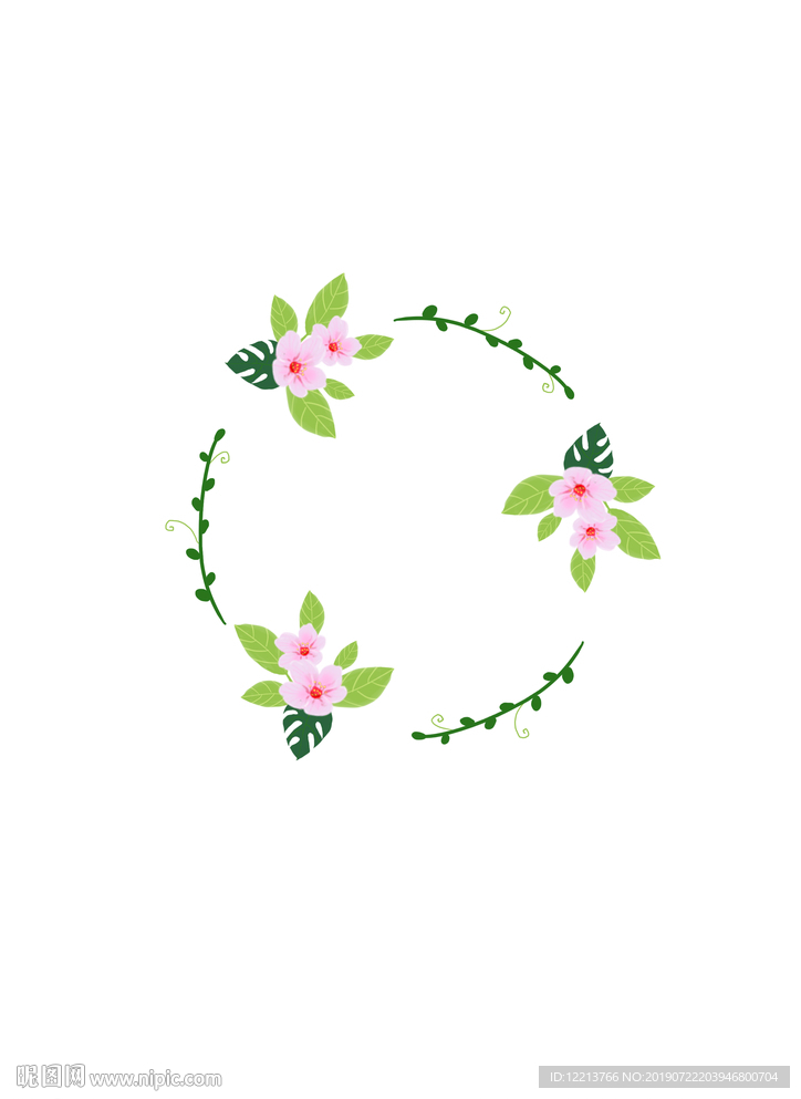 花環(huán) 簡(jiǎn)單 手繪 葉 底圖邊框