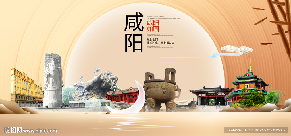 咸阳印象中国梦城市形象海报广告