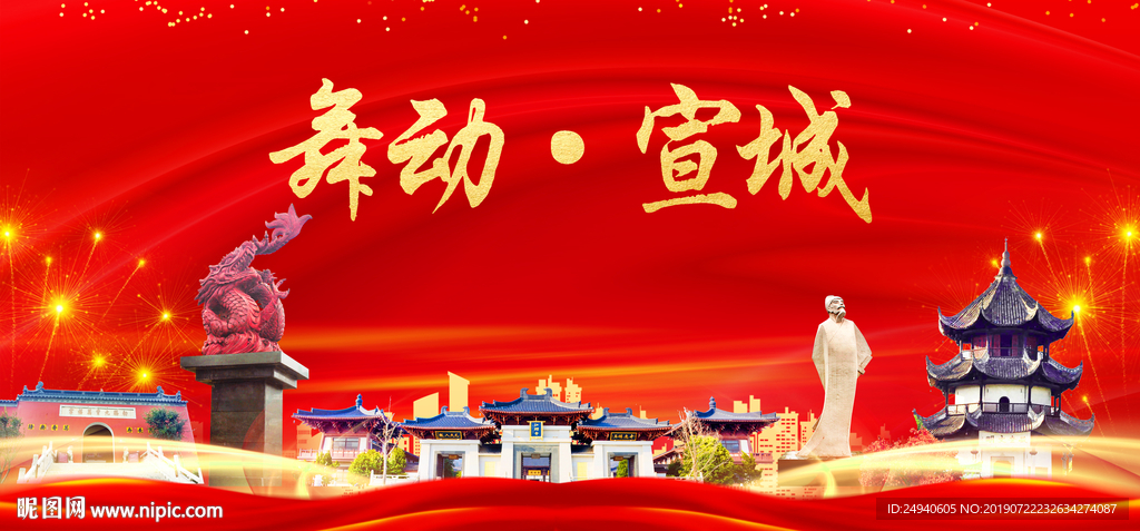 舞动宣城中国梦城市形象海报广告
