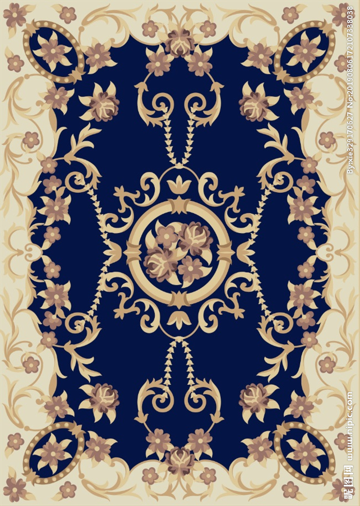 欧式花地毯