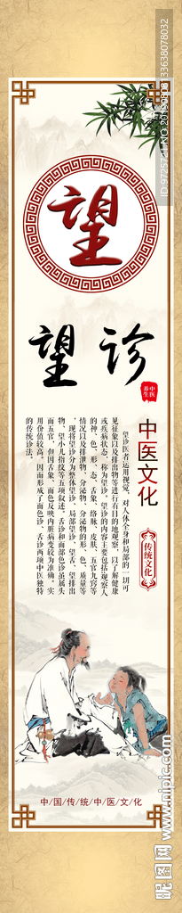 中國傳統(tǒng)中醫(yī)望聞問切展板