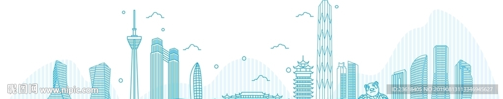 成都地標建筑線描