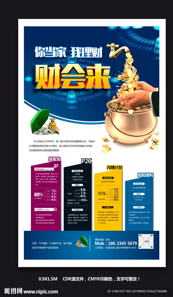 金融理財海報