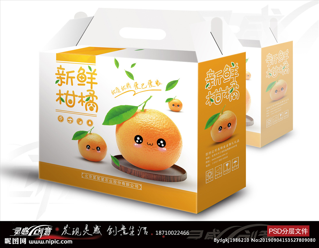 桔子包装 水果包装 橘子展开图