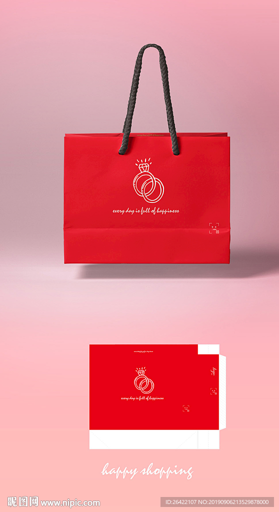 2019春节红色喜庆手提袋纸袋
