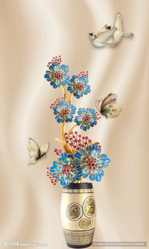花瓶玄关装饰画