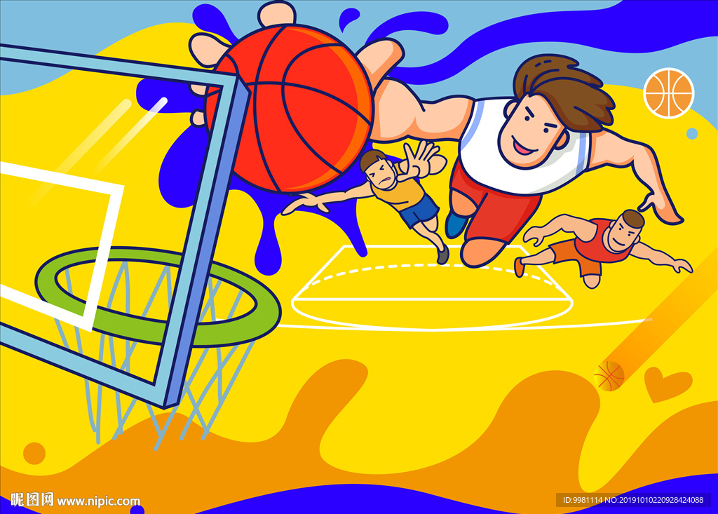篮球插画|插画|创作习作|磨予蘅 - 原创作品 - 站酷 (ZCOOL)