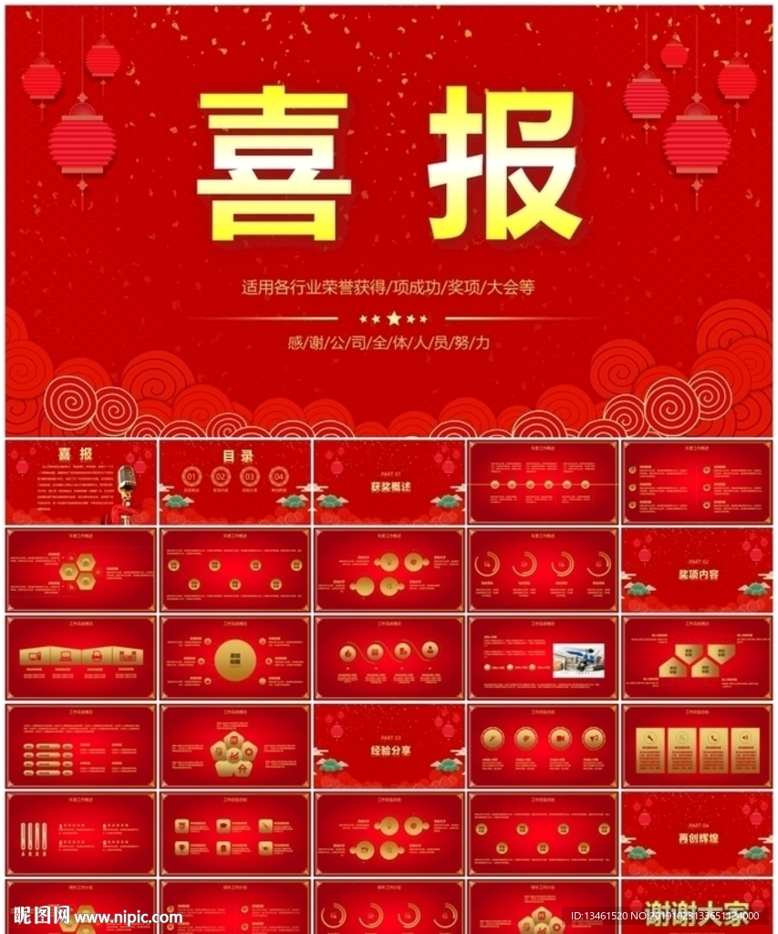 通用喜報PPT