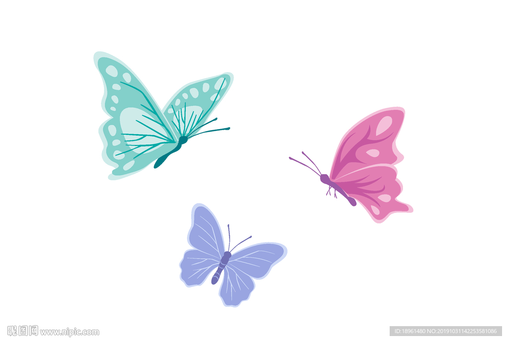 蝴蝶矢量平面图