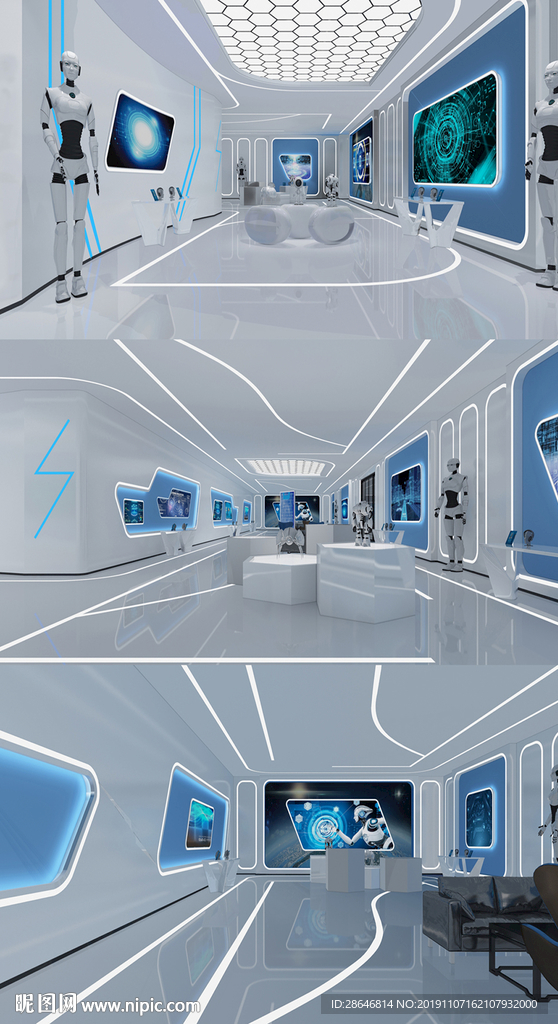 智能机器人展厅3DMAX模型
