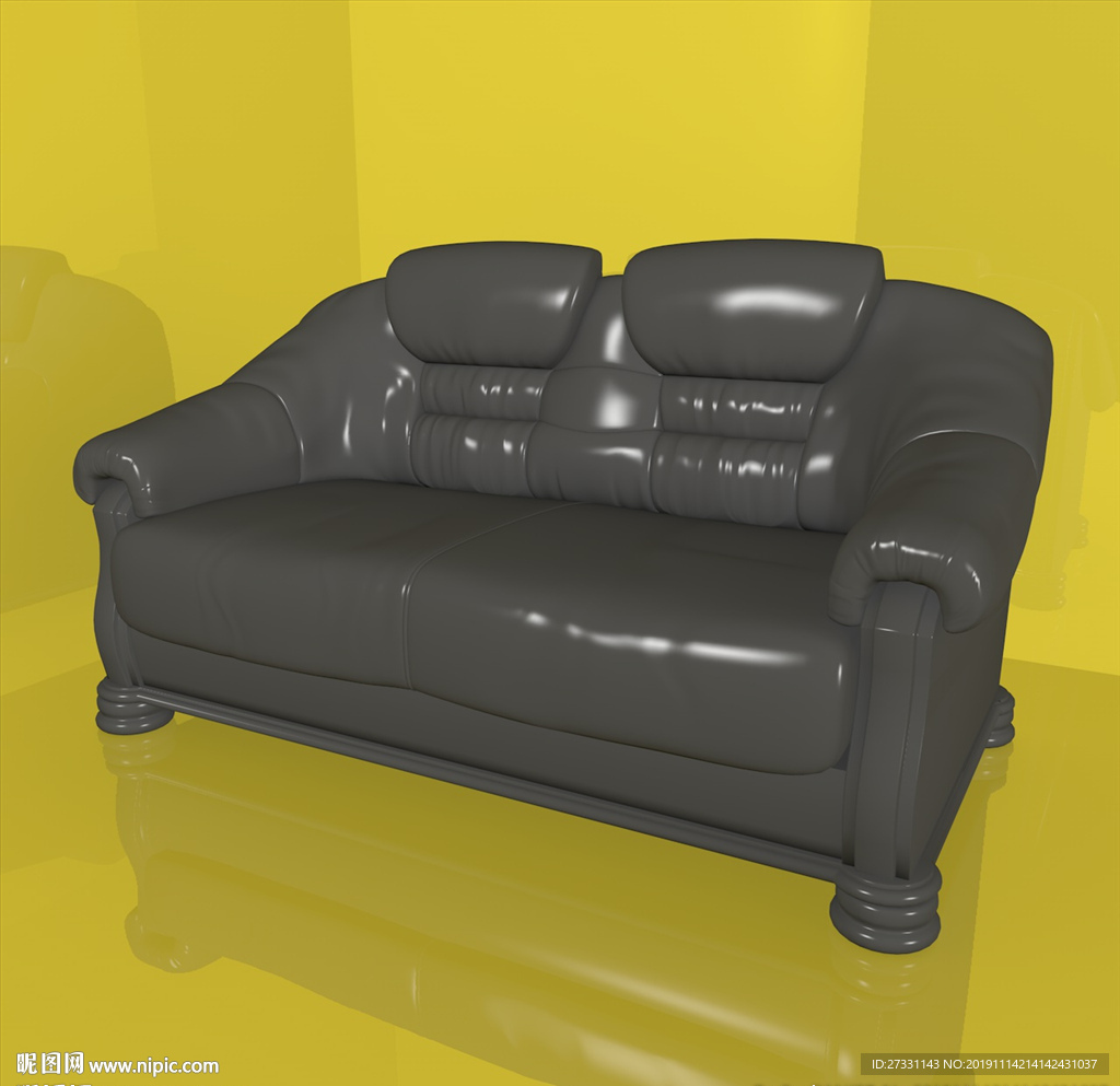 沙发模型 休闲沙发 软体家具