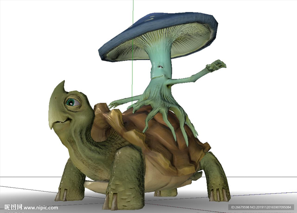 C4D创意乌龟模型