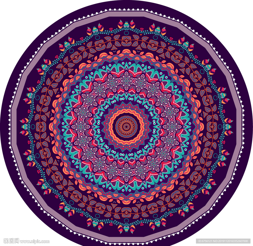 地毯布匹矢量花纹图案