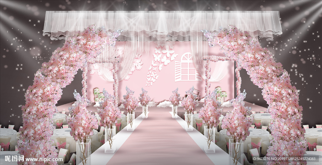 粉色樱花主题仪式区
