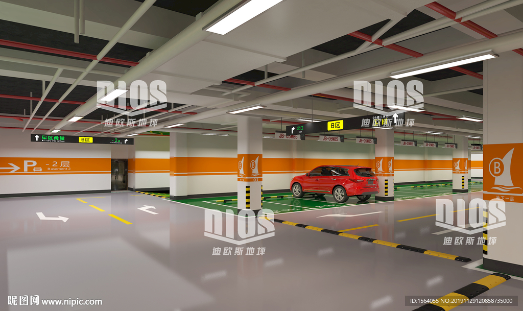 停車場效果圖