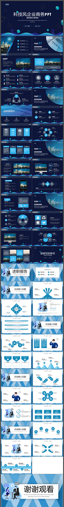 兩個科技風述職報告總結ppt