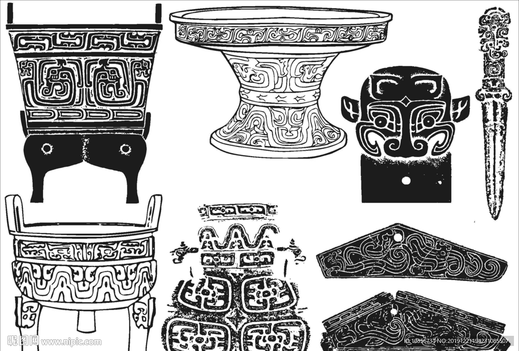 商周时代 古代传统纹理花纹