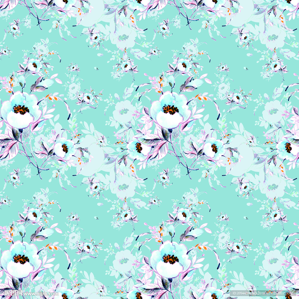 藍色花