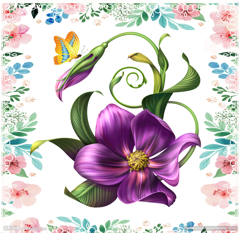 手繪花