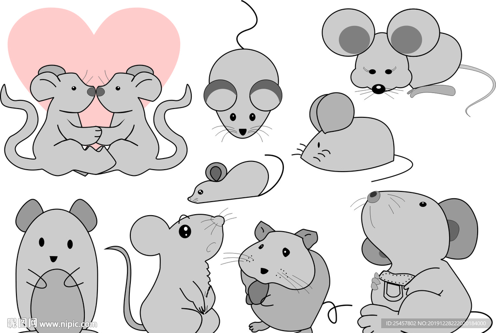 老鼠卡通画