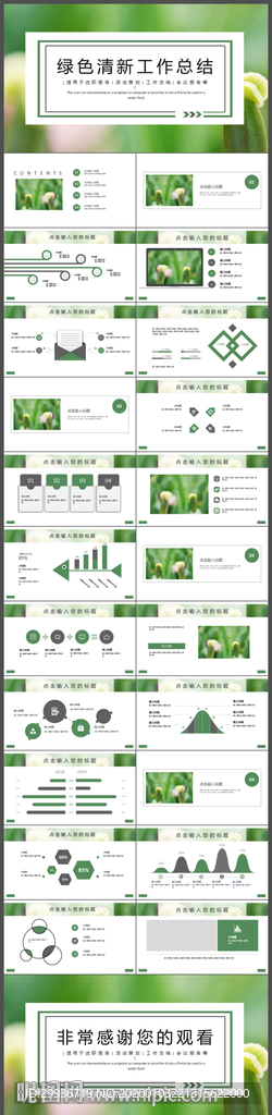 綠色簡約商務(wù)工作總結(jié)ppt