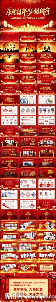 鼠年震撼年會誓師大會年會ppt