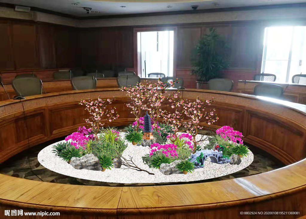会议桌摆花景观设计