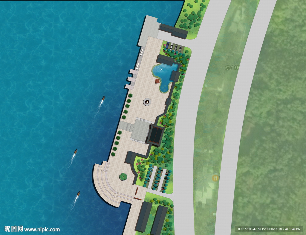 滨水景观设计平面图