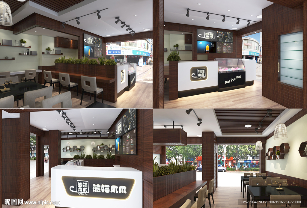 快餐冷飲店效果圖含MAX模型2