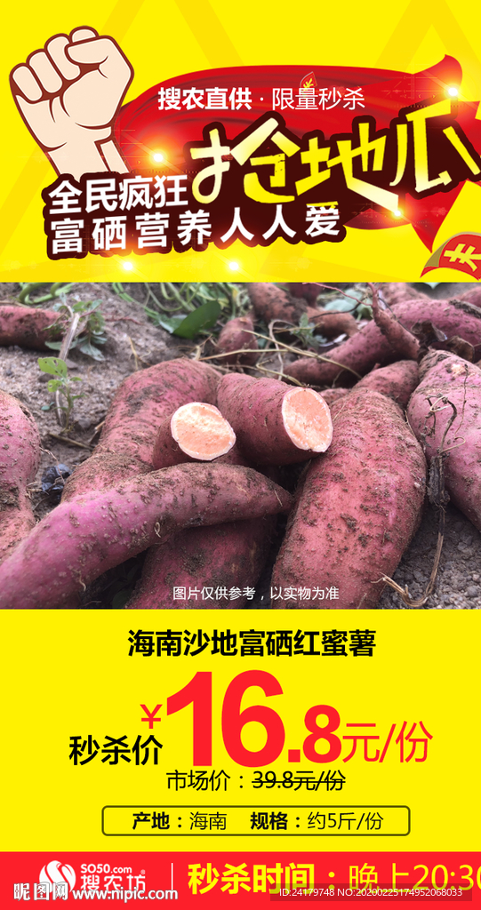 红薯地瓜抢购活动海报