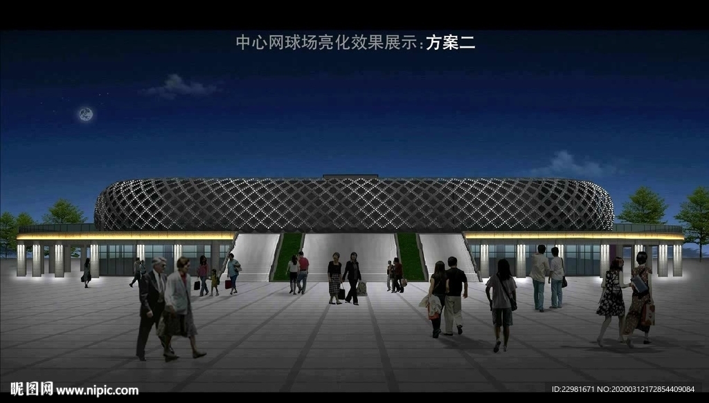 網球場館亮化工程效果動畫fla