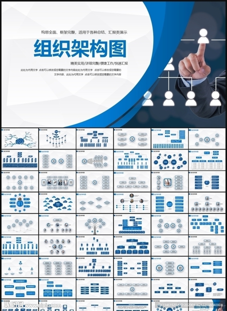 企業公司單位組織架構圖PPT