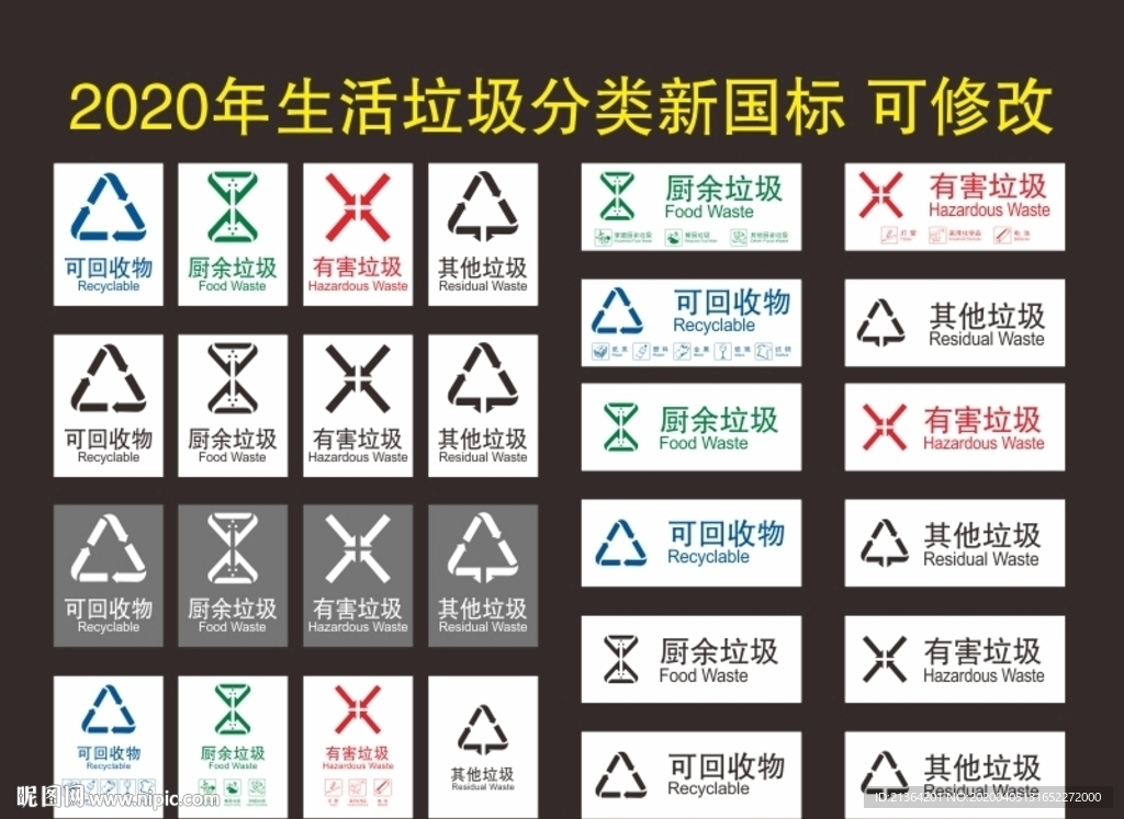 2020年生活垃圾分類新國標