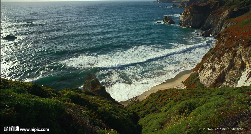 海岸線海水波瀾