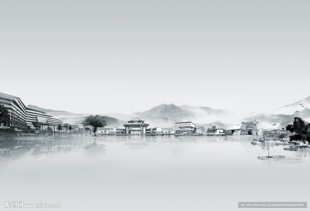 水墨建筑