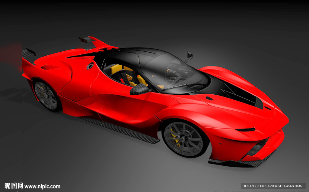 法拉利跑车3D模型(c4d)