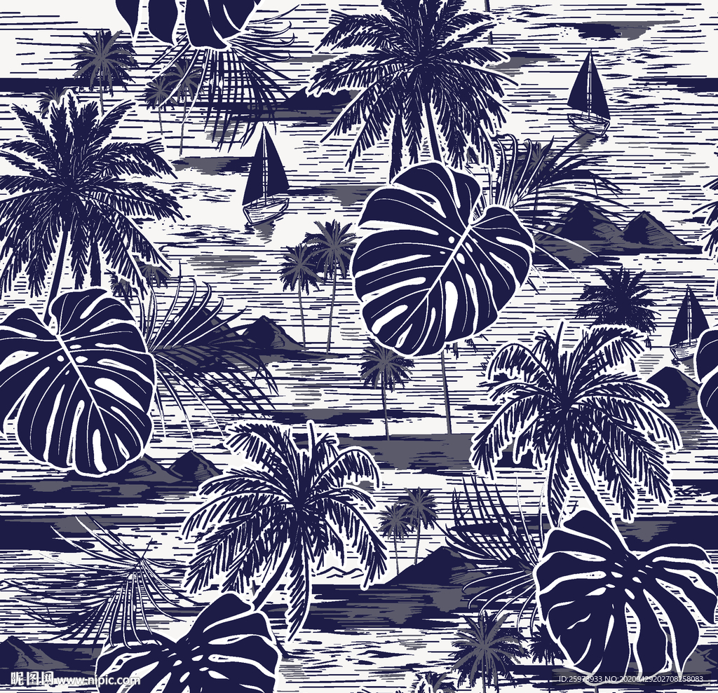 椰树 沙滩