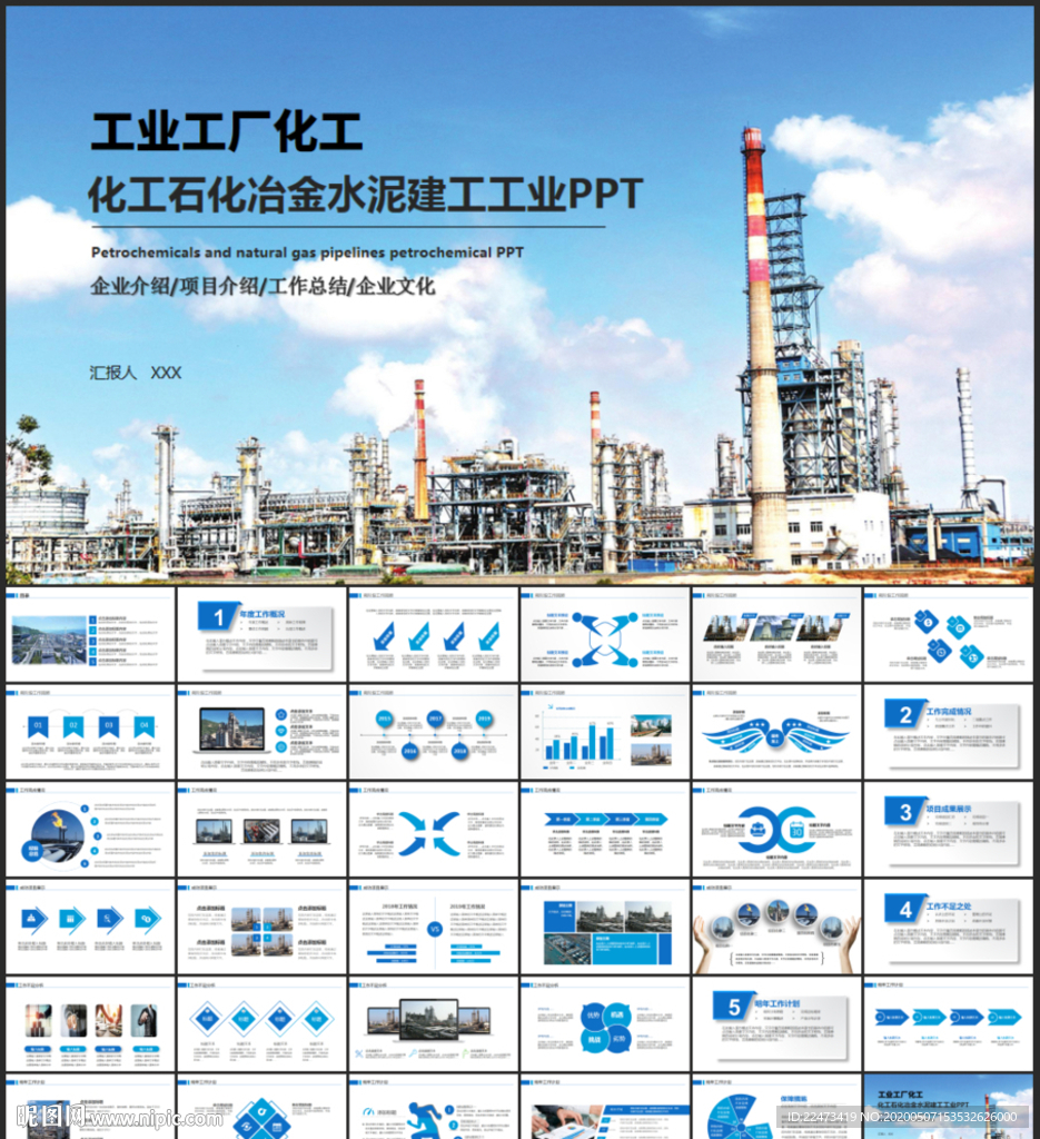 化工石化冶金水泥建工工業(yè)PPT