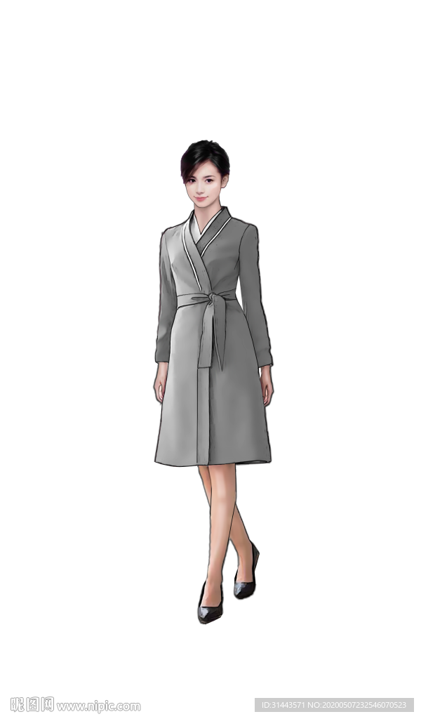 女士休閑風(fēng)衣服裝設(shè)計(jì)效果圖