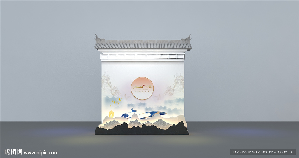 地產(chǎn)中式影墻