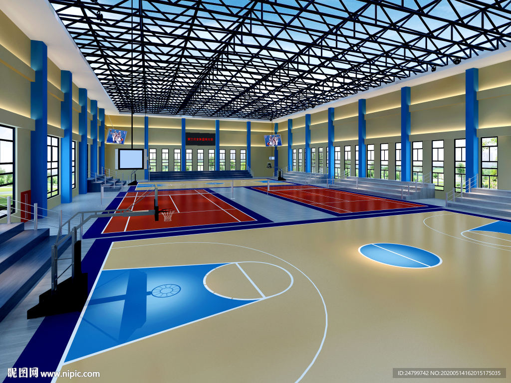 礼堂篮球场装修效果图 – 设计本装修效果图