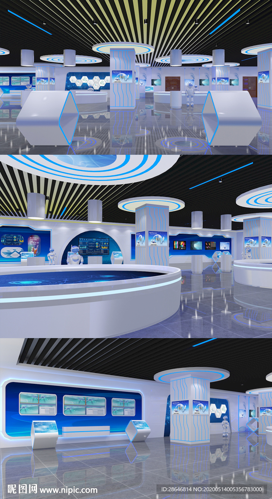 科技展厅3Dmax模型 效果图