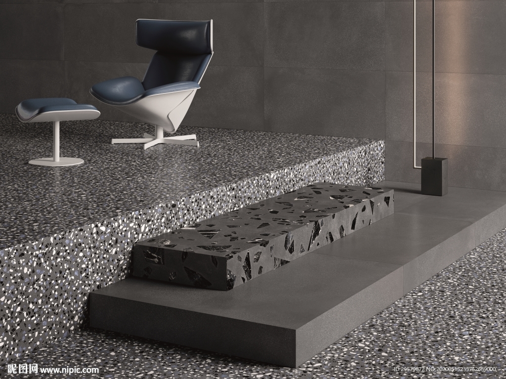 水磨石瓷砖 大板现代展示空间