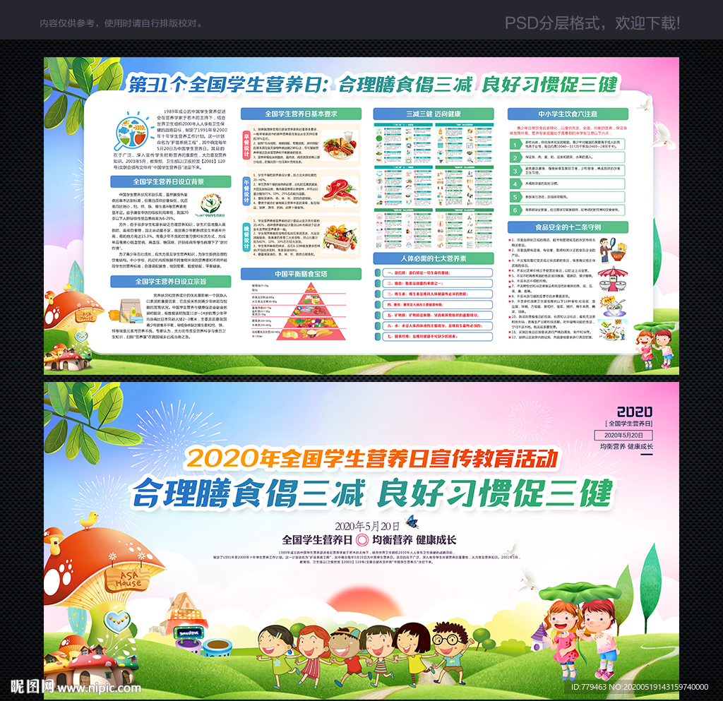 520中国学生营养日宣传栏