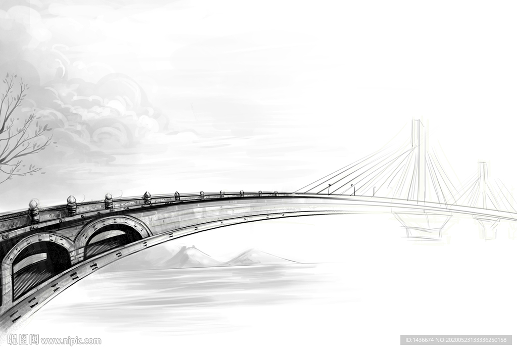 赵州桥插画