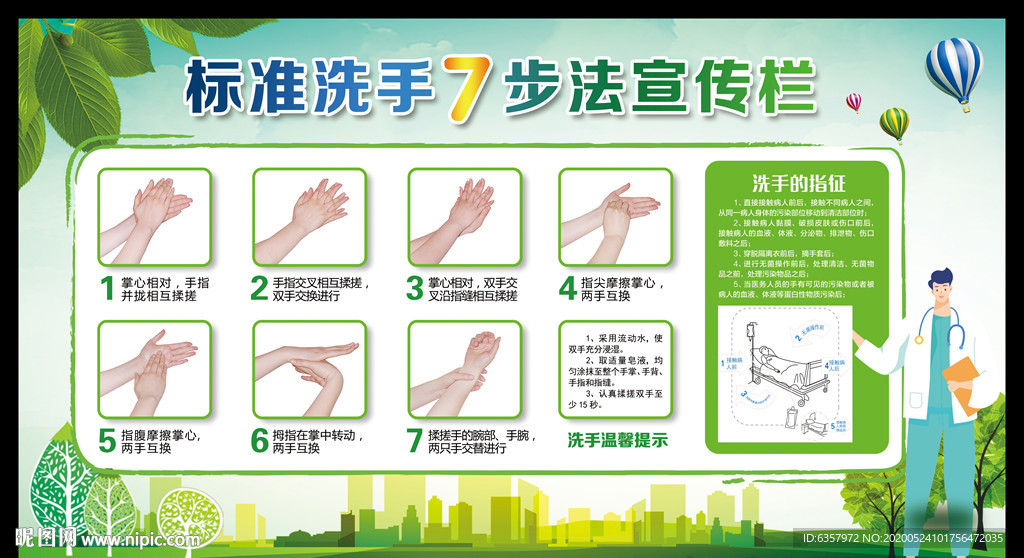 标准洗手7步法